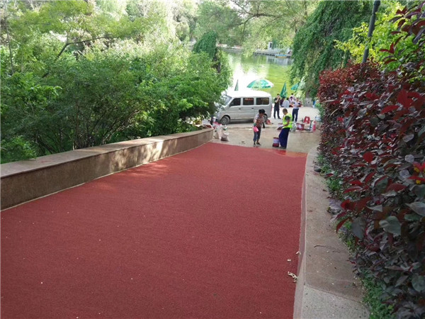 延边朝鲜族彩色路面施工